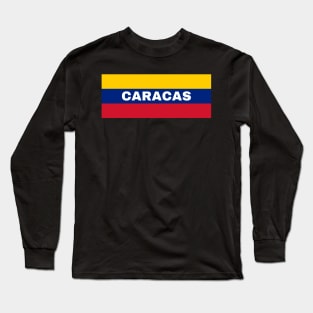 Caracas City in Venezuelan Flag Colors Long Sleeve T-Shirt